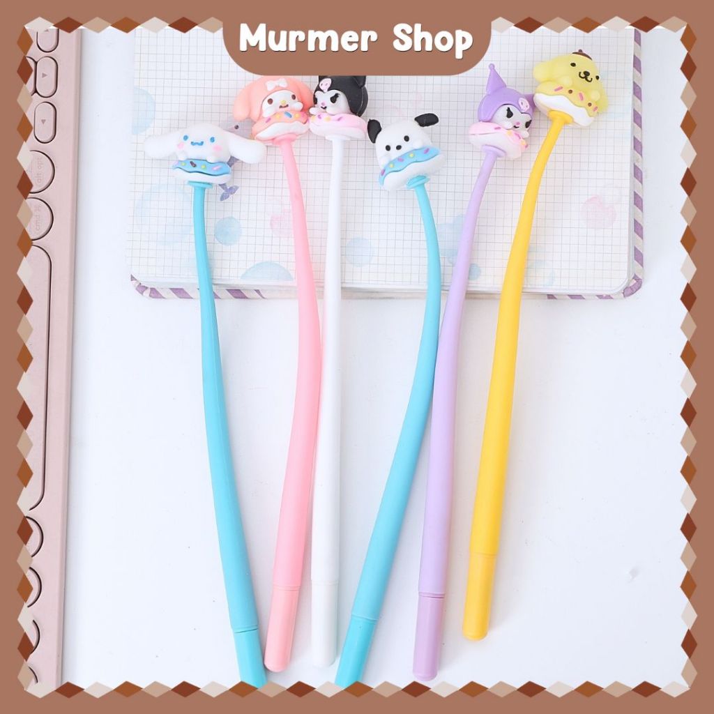 

Pena Gel Goyang Sanrio Donat PGK-1240 Pulpen Boneka Bolpen Lentur Elastis Pen