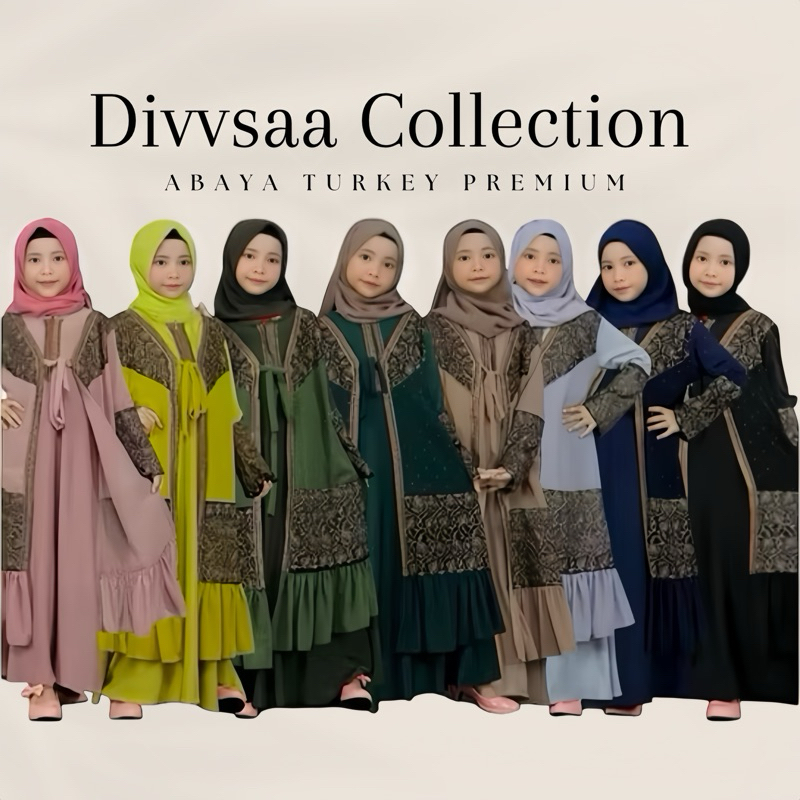 GAMIS ABAYA TURKEY ANAK BORDIR ROMPI NEW WARNA