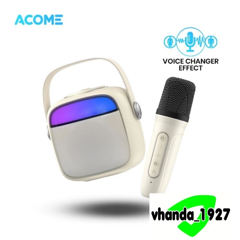 Speaker Bluetooth Karaoke Acome + Microphone Original