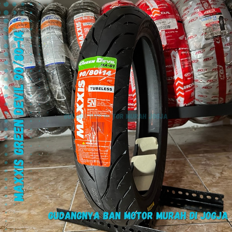 Ban Motor Tubeless Ring 14 Maxxis Green Devil 90/80-14