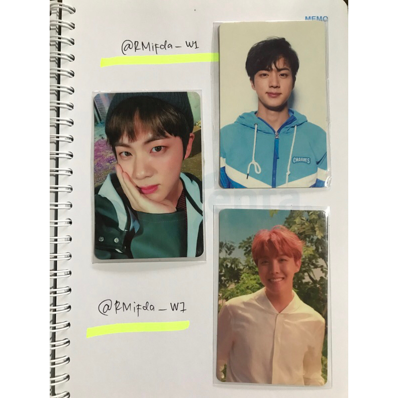 Photocard Jin Jhope YNWA Love Yourself Her BTS seokjin hobi j-hope