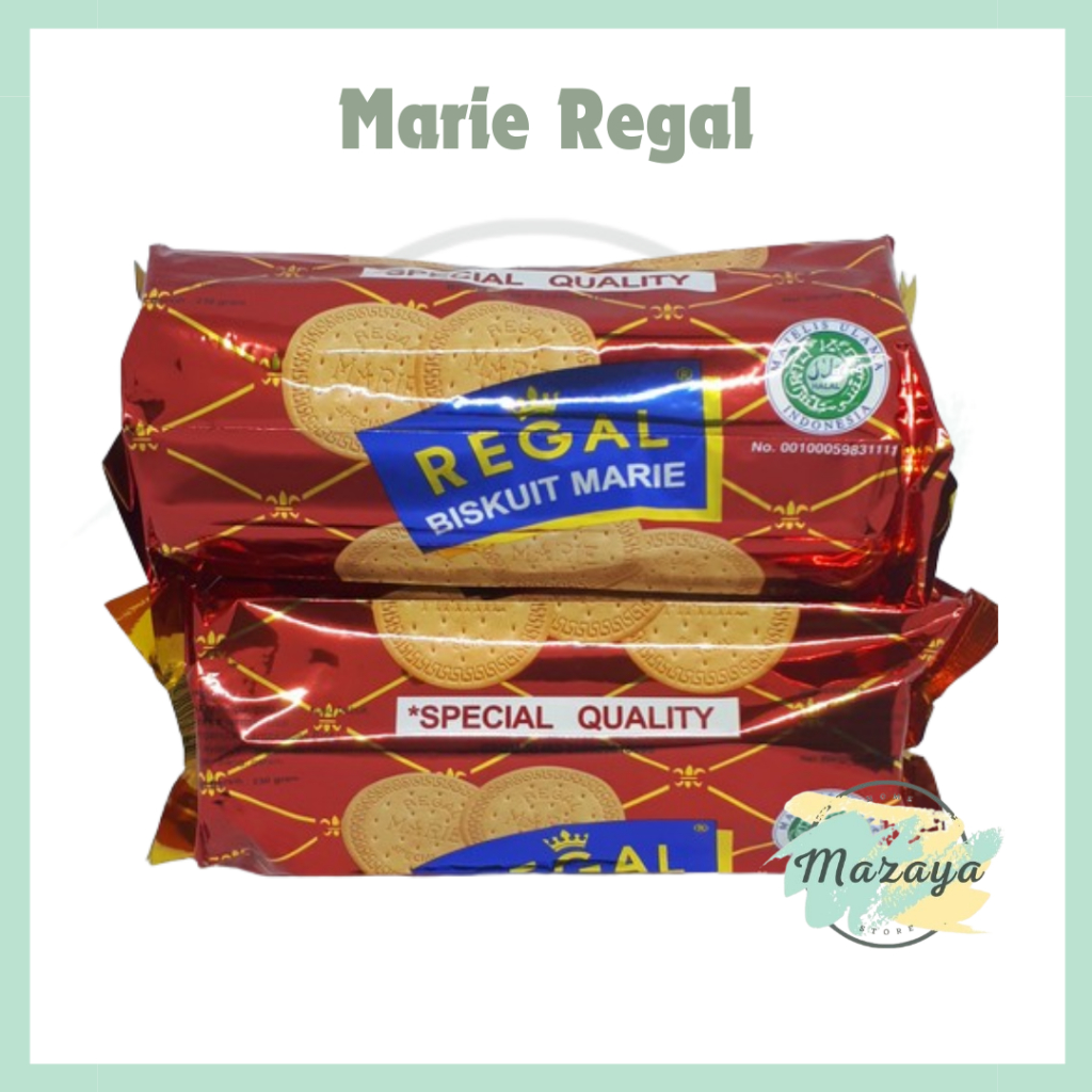 

REGAL MARIE BISCUITS KEMASAN 120 GR | 250 GR - MAZAYA HOMESTORE