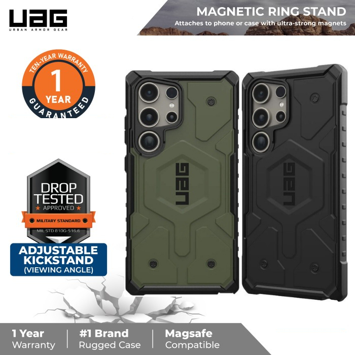 UAG Pathfinder Case Samsung Galaxy S24 Ultra S23 Ultra - Magsafe Casing - Hitam, S24 Ultra