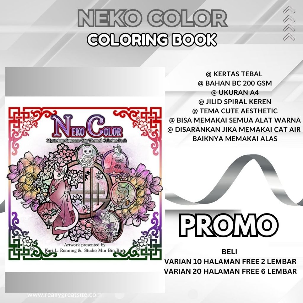 NECO COLOR Coloring Book Buku Mewarnai Menggambar Inspiratif Simple Fokus A4 Kertas Tebal 220 GSM