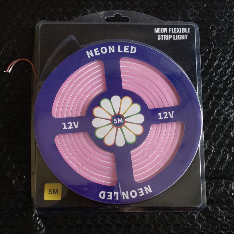 lampu selang Neon flex LED strip flexibel 5 meter DC 12v ip65