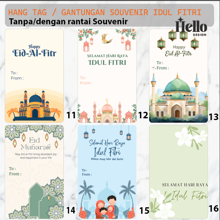 (FREE CUSTOM) Hang Tag Idul Fitri / Hang tag Lebaran /gantungan idul fitri