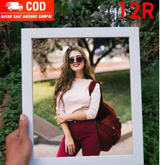 BINGKAI 12R 25 X 30 / BINGKAI 12R MINIMALIS WARNA PUTIH / FRAME FIGURA 12R WARNA PUTIH