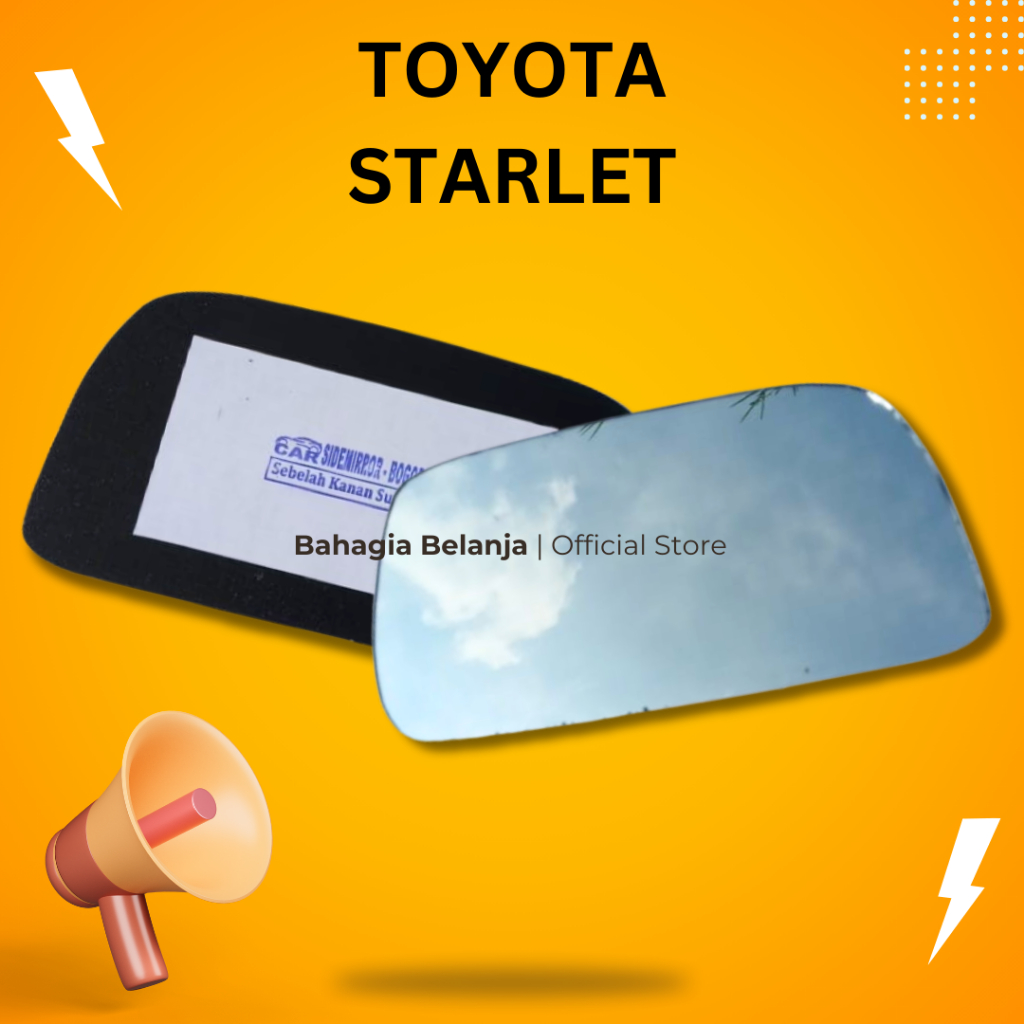 Kaca Spion Starlet Kapsul 1994 1995 1996 1997 1998 Kanan Kiri kaca spion Toyota starlet kapsul kaca 