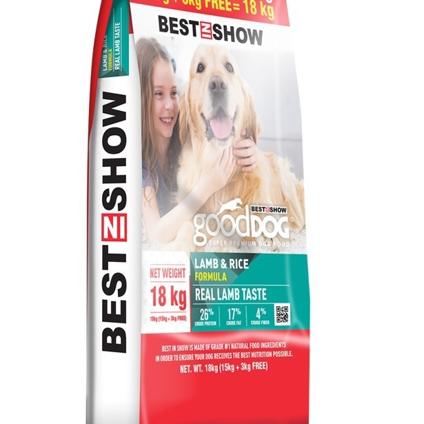 

23bagusmenshop - PETTO Best In Show Good Dog Lamb & Rice 18kg Makanan Anjing Kering Premium