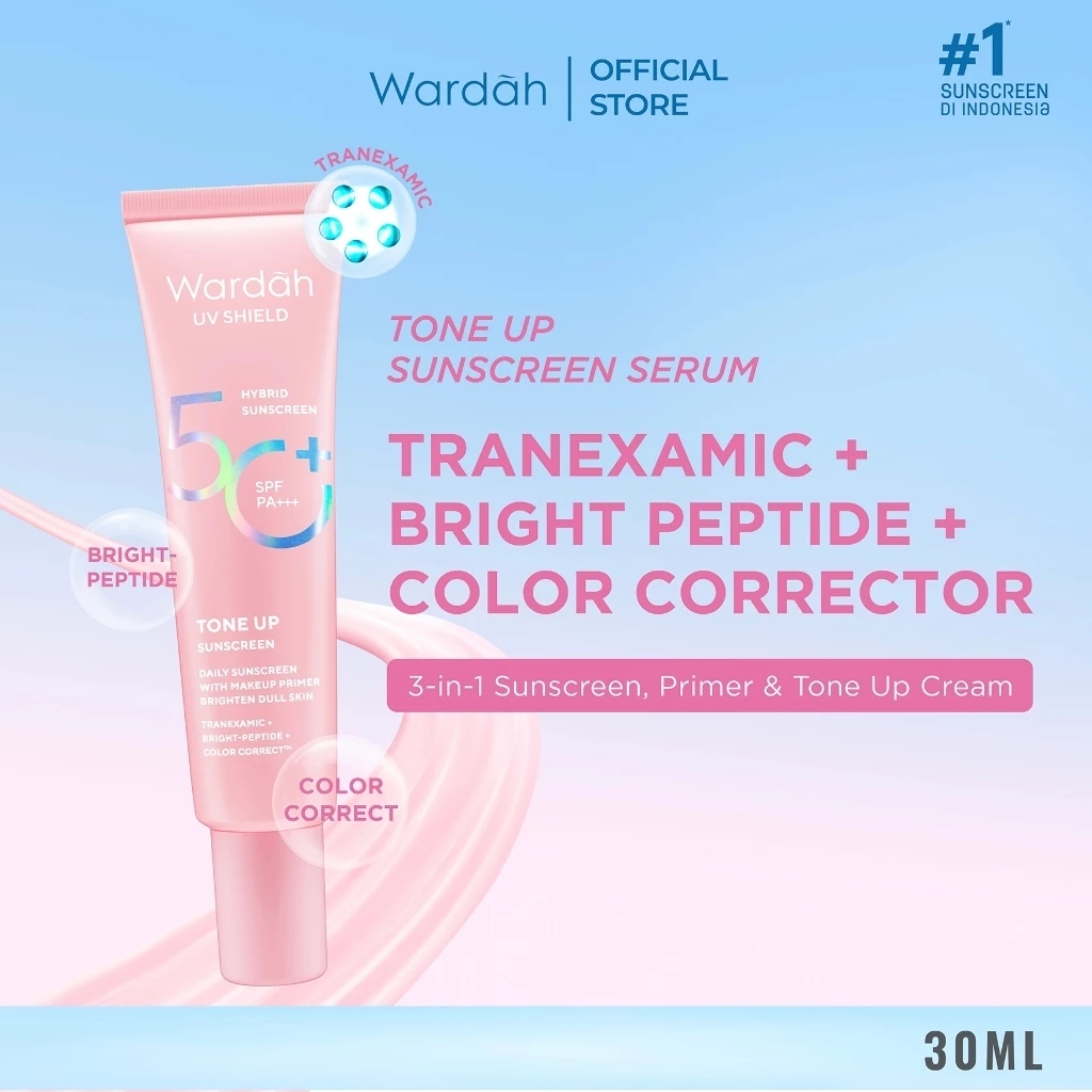 Wardah UV Shield Tone Up Sunscreen SPF 50+ PA+++ - Sunscreen Wajah