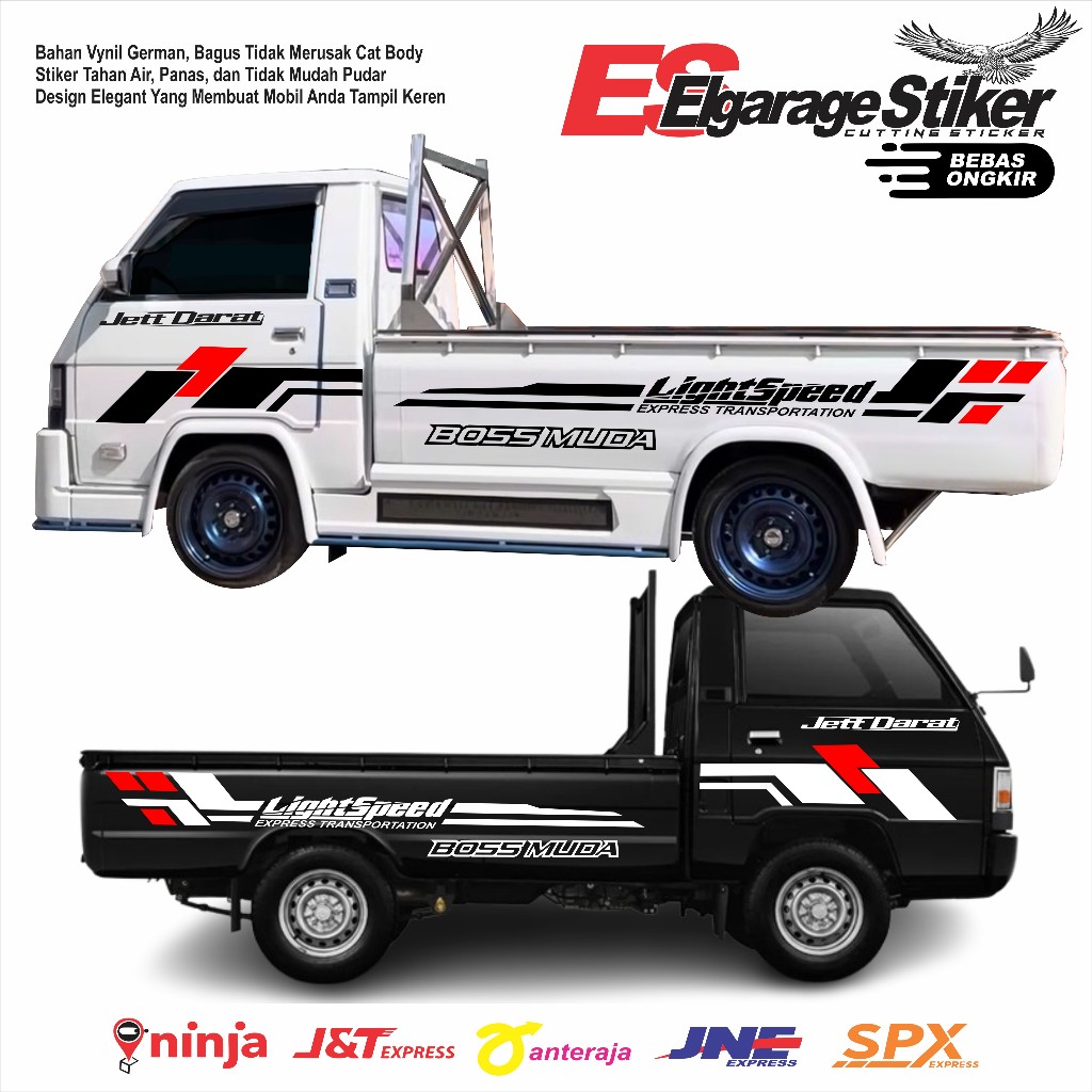 Sticker mobil pickup mitsubishi L300 sticker pickup L300 terlaris stiker L300 stiker pickup L300 elg