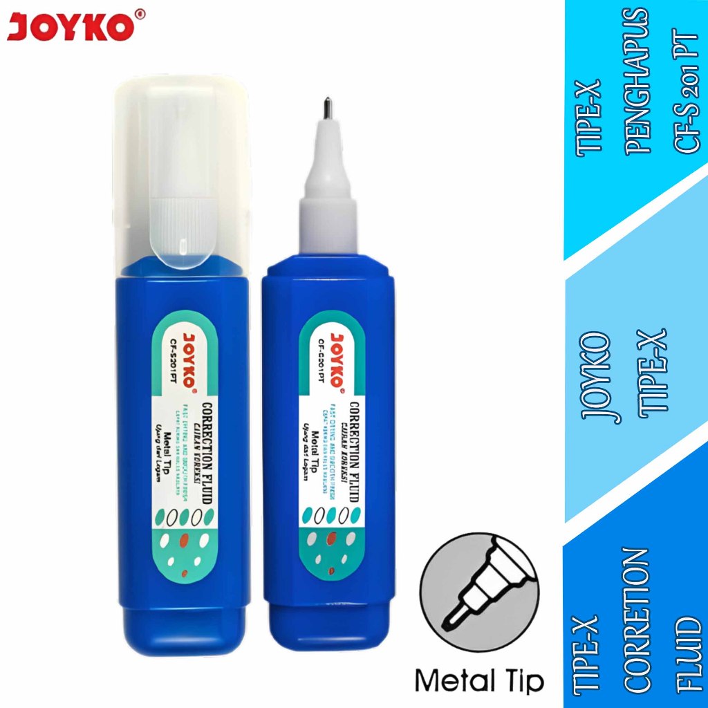 

Tipe-x Penghapus - Joyko - Tipe-X Correction Fluid - CF-S 201PT