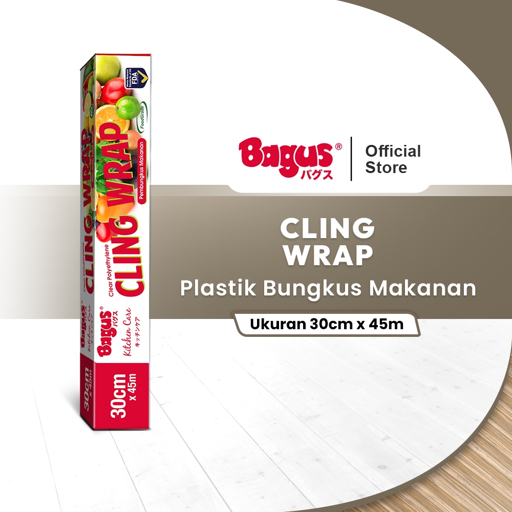 Bagus Plastik Pembungkus Makanan Cling Wrap Box Ukuran 30cm x 45m - Tahan Panas, Kuat & Food Grade