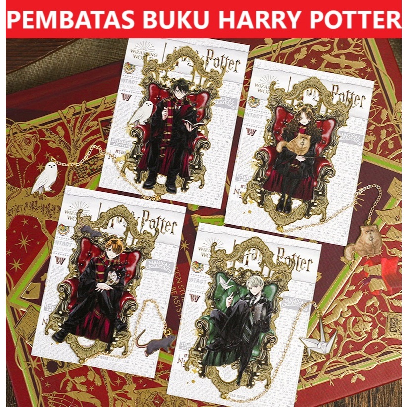 

Bookmarks Pembatas Buku Rantai Original Import Gantungan Harry Potter stainless steel Hogwarts Slytherin Castle Hippogriff Gryffindor Hufflepuff Ravenclaw koleksi hobi kado hadiah anak laki laki perempuan cewek cowok viral tiktok tik tok fyp mewah miniso