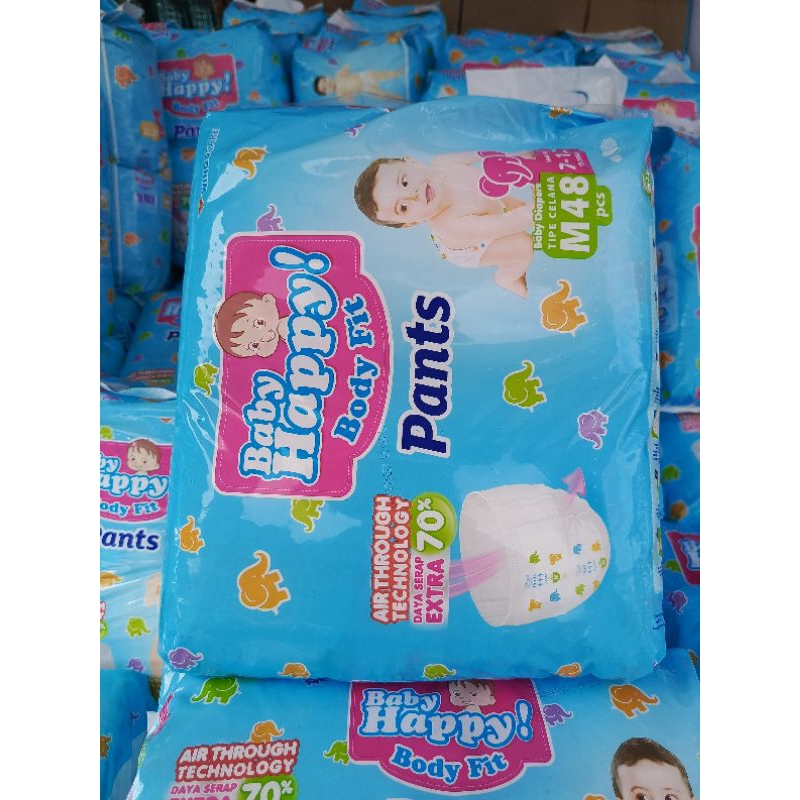 Baby happy M48, Pampers baby happy ukuran M isi 48,harga promo