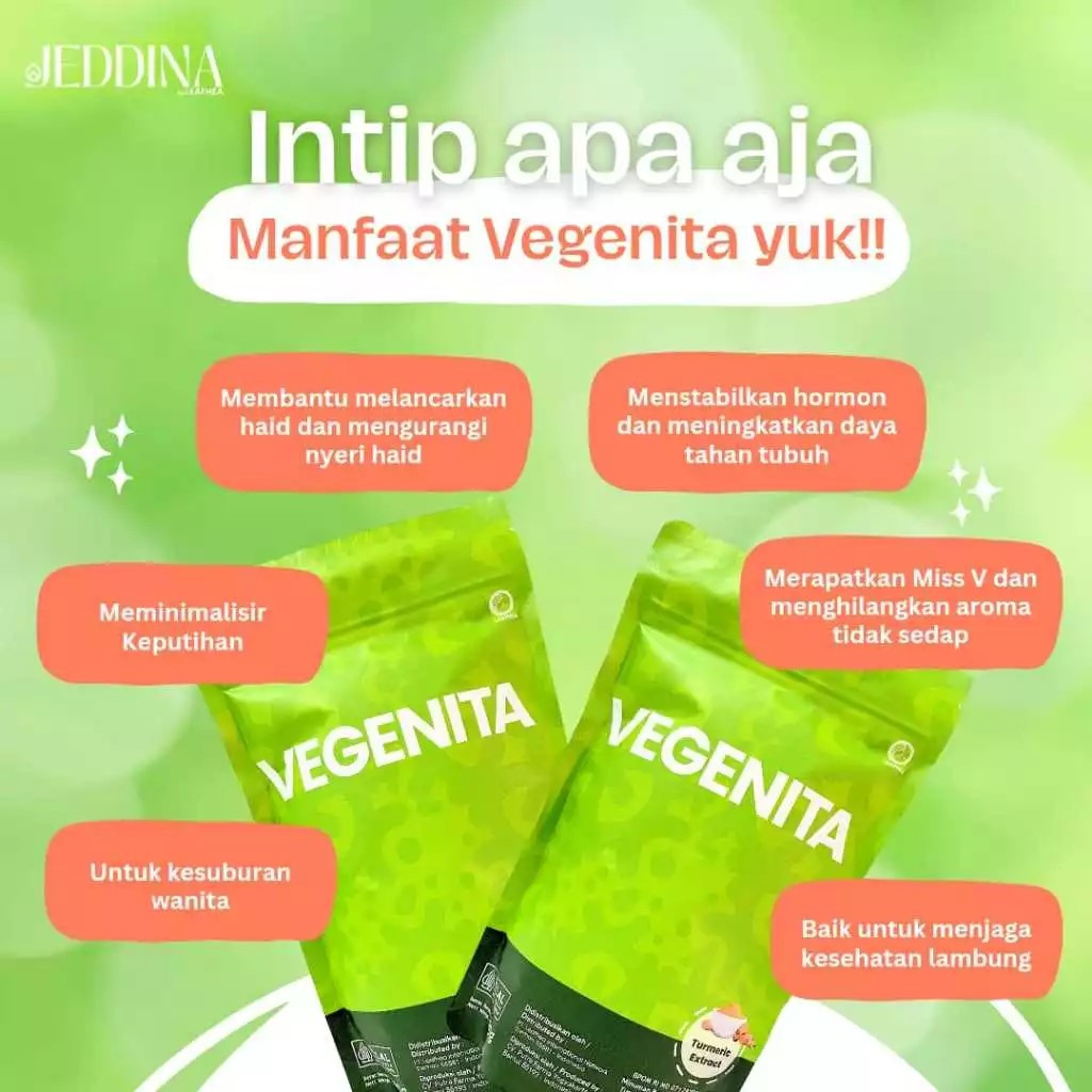 

1 PAKET ISI ( 2 POUCH ) MINUMAN KESEHATAN WANITA VEGENITA 100% ASLI ORIGINAL