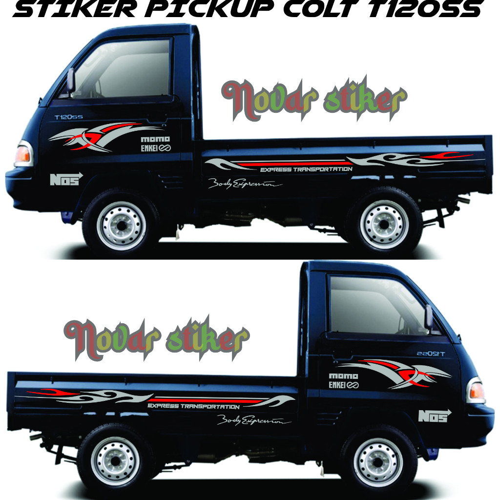 Stiker Mobil Pickup Colt T 120ss Stiker Variasi Bodi Samping Mobil Pickup Colt T, Carry, Futura dll