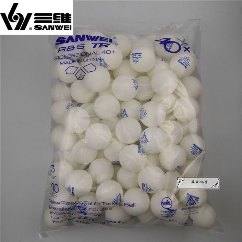 50 Pcs Bola Pingpong Sanwei / Bola Tenis Meja Sanwei Abs 40+ Original