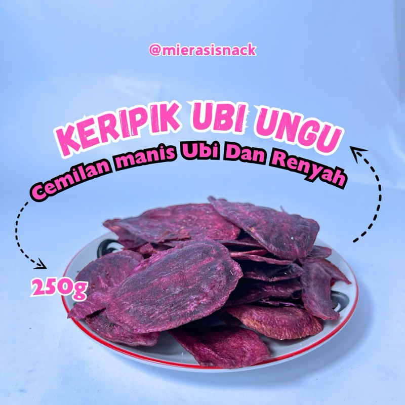 

Keripik Ubi Ungu 250g | Keripik Telo Ungu | Ubi Telo kriuk | keripik buah | kripik malang