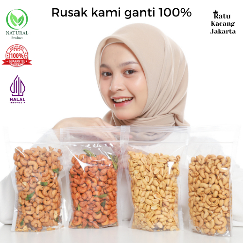 

Kacang Mede 1kg Super Premium Matang Utuh Cashew Organic Tanpa MSG Healthy Roasted Cashew - Ratu Kacang Jakarta