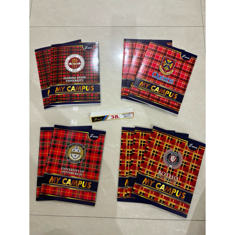 

{10 pcs} Buku Tulis Sekolah Anak X-Book Kwarto/Kecil My Campus Isi 38 Lembar