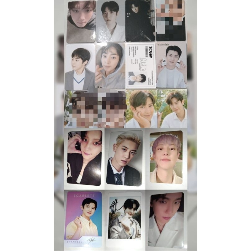 PC Photocard Polaroid Official Byun Baekhyun Lonsdaleite SG21 Park Chanyeol Nacific EXACT 1BV Scarle