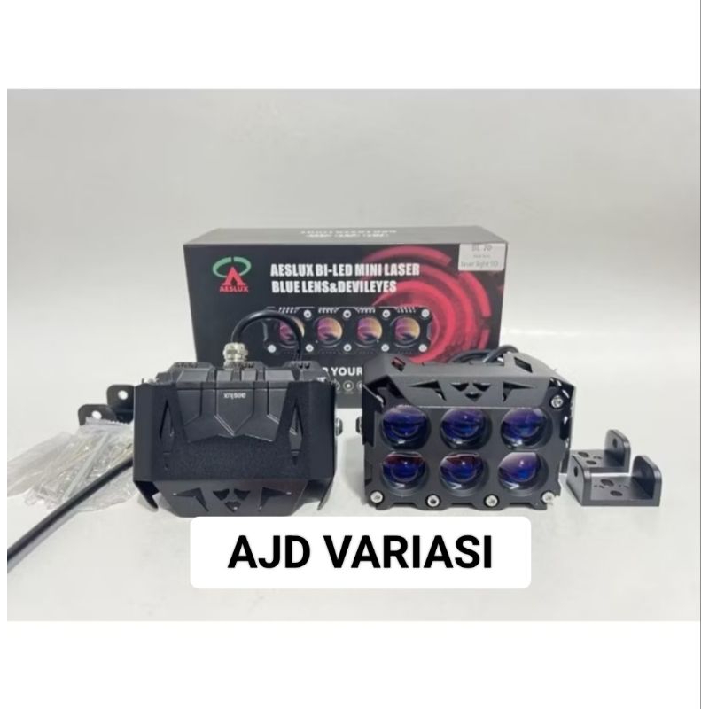 SQL 6 MATA AESLUX BL 70 | LAMPU SOROT MINI LASER GUN SQL 6 MATA AESLUX BL 70 BLUE LENS 70 W X 2 140 