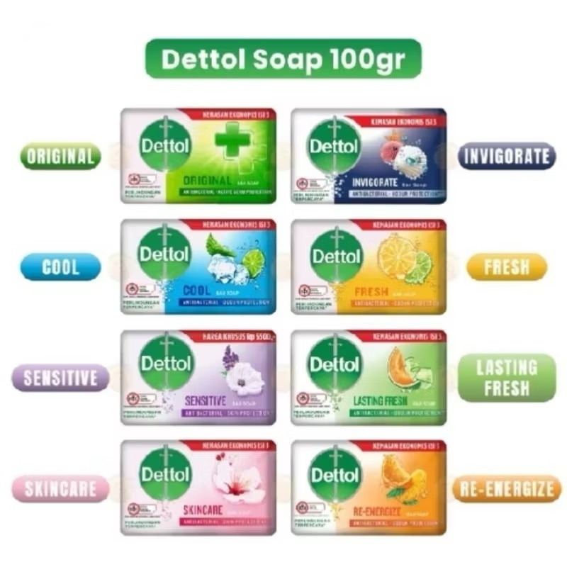 Sabun batang Dettol 100Gr