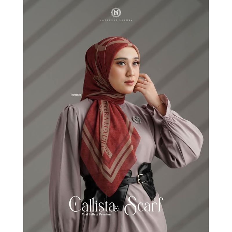 CALLISTA SCRAF //HIJAB SEGI EMPAT//HIJAB MOTIF //HIJAB ORI