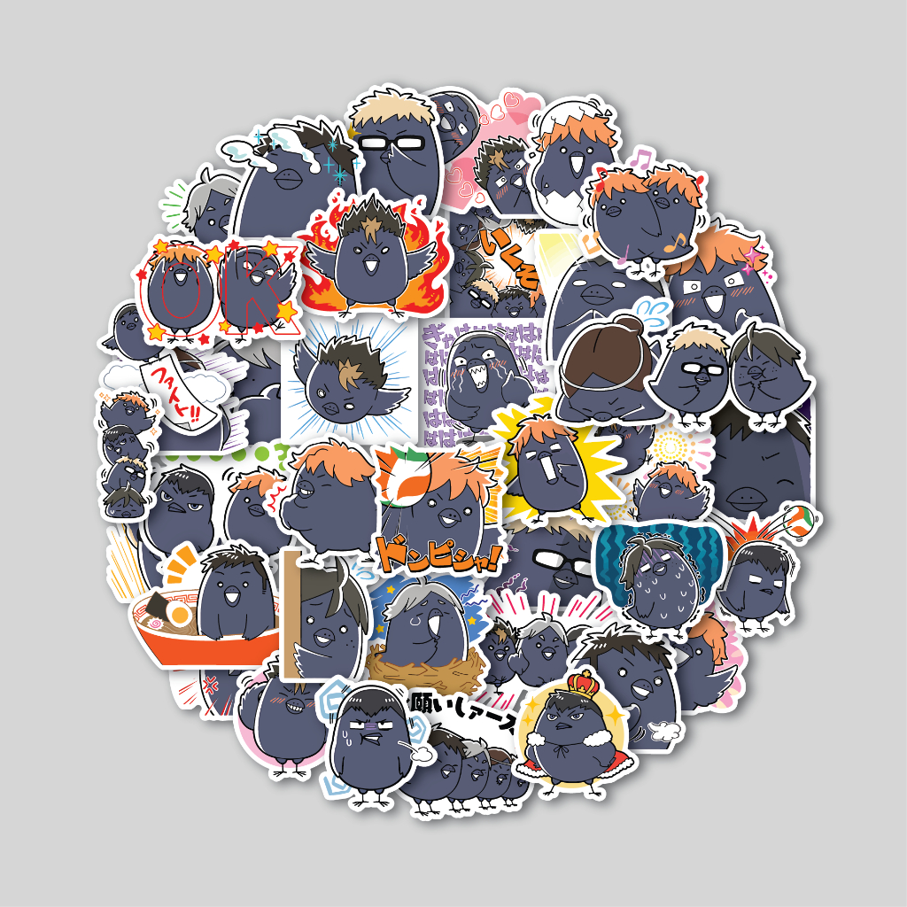 

STICKER PACK HAIKYU!! MASCOT | STIKER TUMBLER LAPTOP | STIKER KOPER HELM
