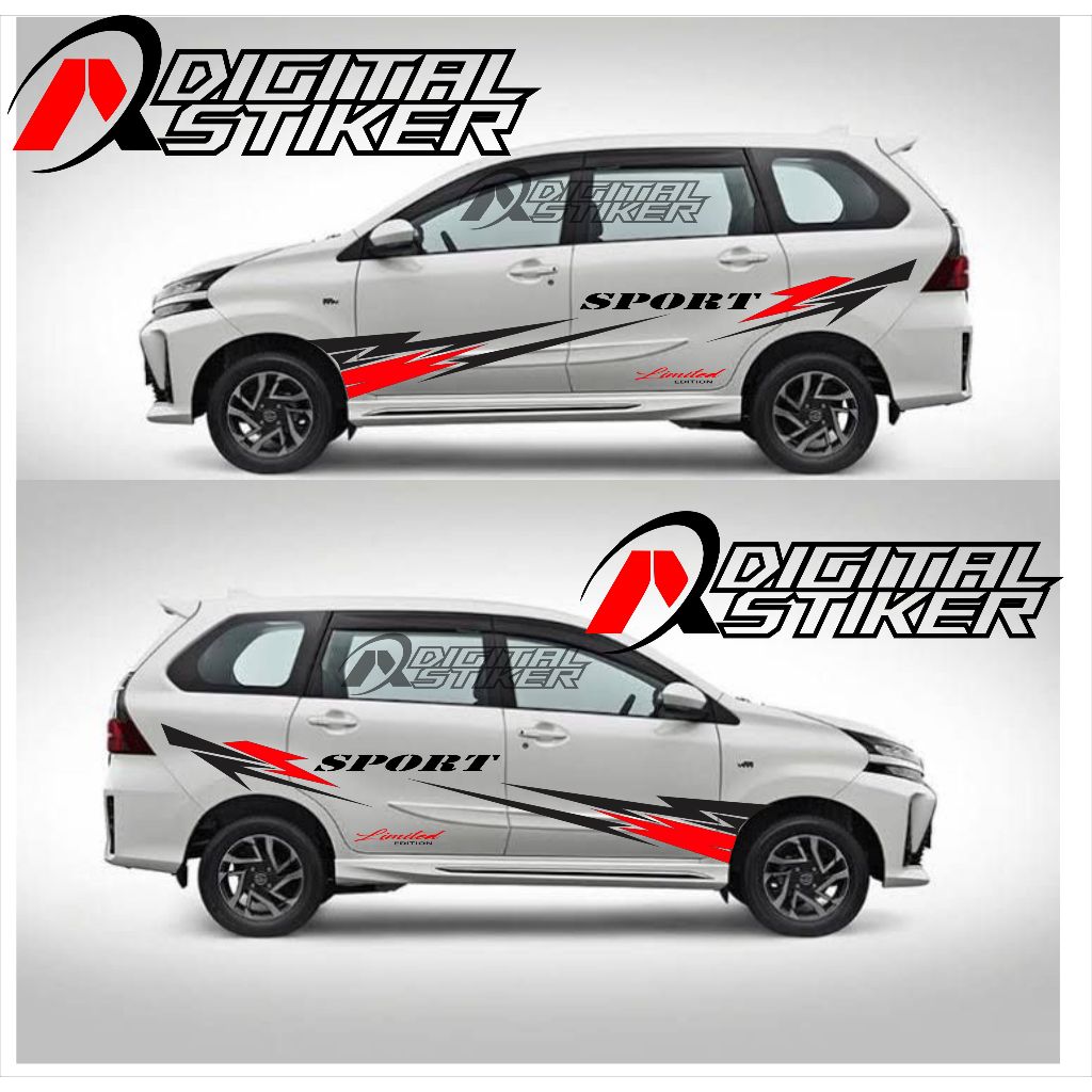 Stiker mobil avanza sticker mobil toyota avanza stiker body samping mobil avanza