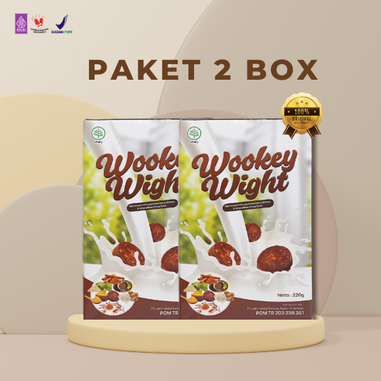 

Wookey Wight - 2 BOX Susu Penambah Berat Badan Tinggi Protein 220gr Paket jamu