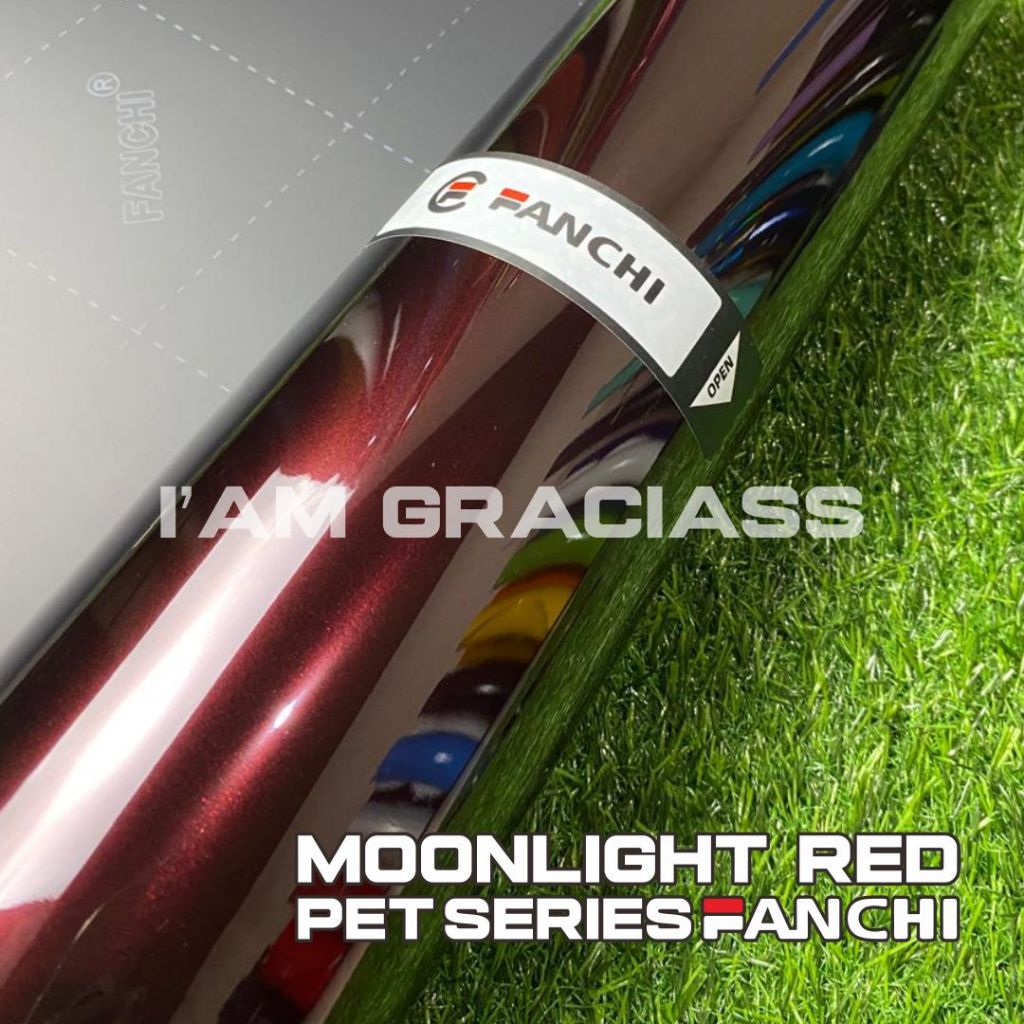 Moonlight Red fanchi pet series sticker motor super premium lebar 50cm