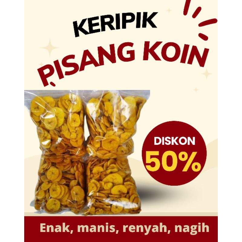 

Keripik pisang Koin 1 kg manis enak nagih jajanan lebaran cemilan camilan