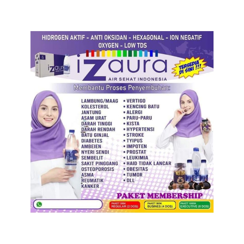 

original Izaura 600ml Air Minuman PH tinggi setara air zam-zam