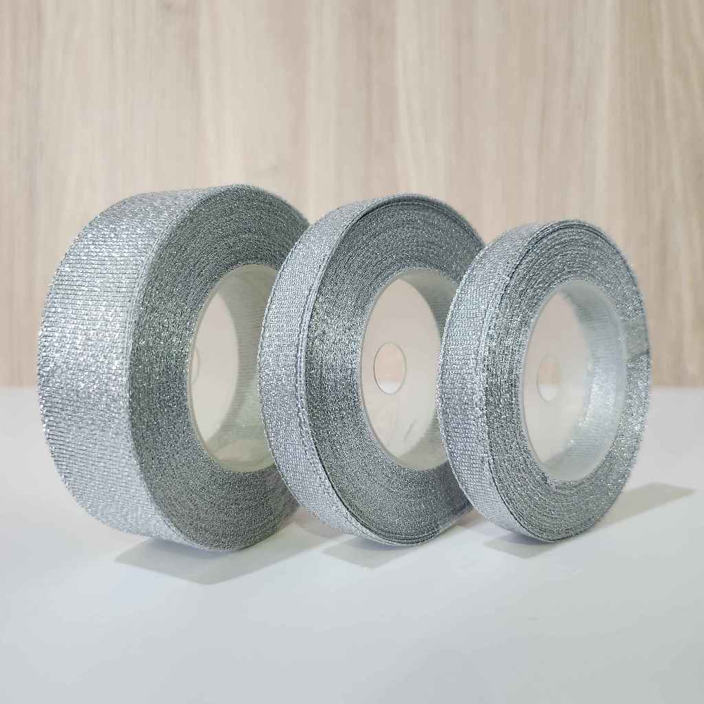 

[20 YARD | 18 M] Pita Silver Glitter/Metalik 1 Rolll