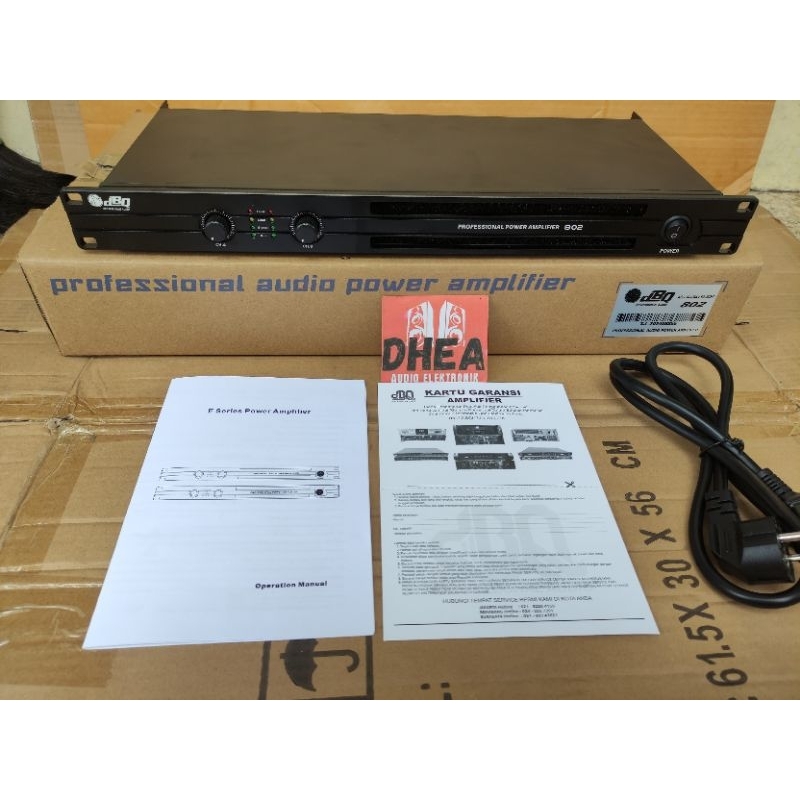 Power Amplifier DBQ 802 DBQ802 Original Panel 1U Kelas D Mid Low 500Watt garansi resmi