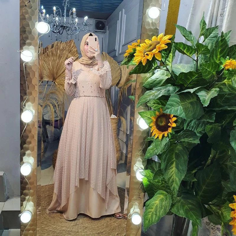 Gamis By ozias andin tile Gamis pesta / Gamis brokat mewah / Gamis kondangan Lebaran mymyfashion