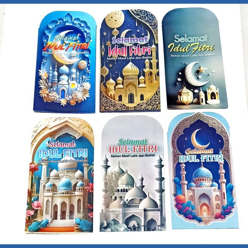 

[100pcs] Amplop Lebaran Masjid THR Hari Raya Motif Masjid 2025