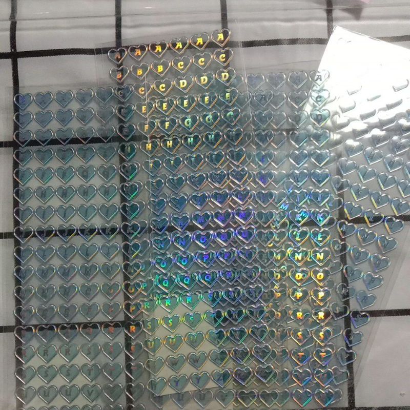 

(1 Lembar) Stiker Deco huruf hati untuk dekorasi