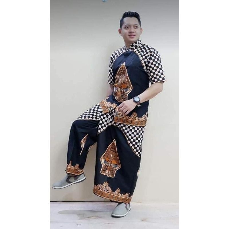 setelan sarcel Koko pria dewasa| sarung celana Koko batik pria| baju Koko muslim pria| Koko batik pr