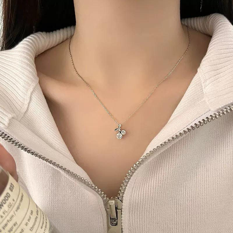 Kalung Wanita Titanium Model Buah Cherry