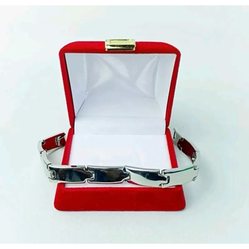 GELANG RANTAI PRIA CASUAL SILVER MODEL RANTAI JAM ASLI