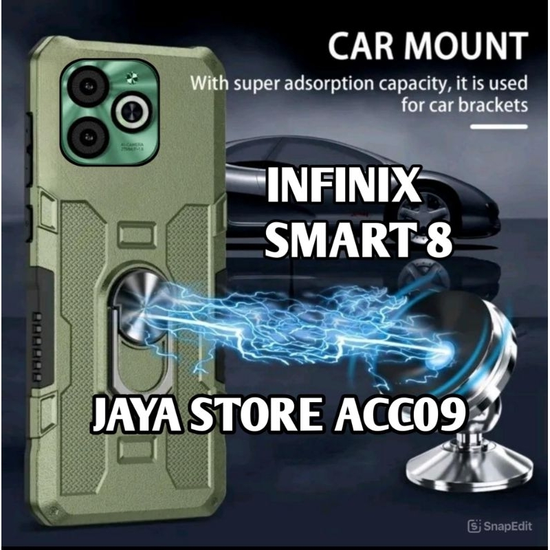 CASE INFINIX SMART 8 CASE ROBOT HIT EYE RING