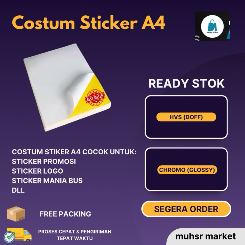 

Costum Stiker A4 Termurah