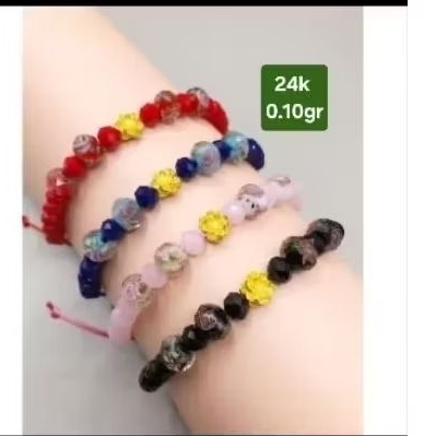 gelang mawar emas 999.9% Hongkong