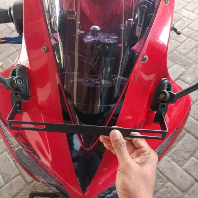 Dudukan Plat Besi Nomor Depan CBR150 CBR R 150 CBR150R Facelift New K45G Aksesoris Motor Accessories