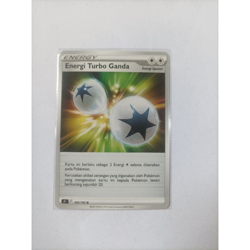Energi Turbo Ganda 100/100 U - Energi Spesial - Pokemon TCG Indonesia