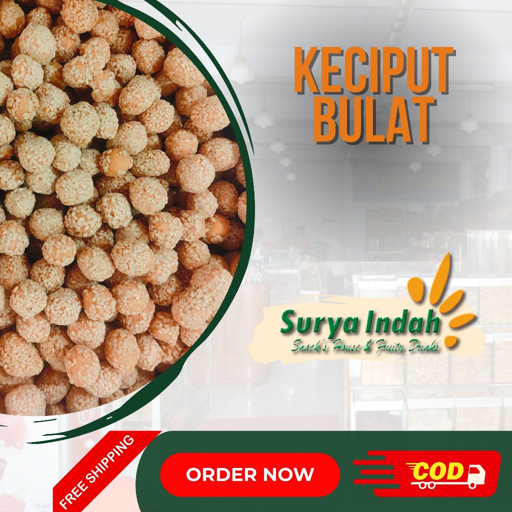 

Keciput Bulat Djajanan Jadul dijamIn Enak Renyah 100gr Surya Indah Jombang