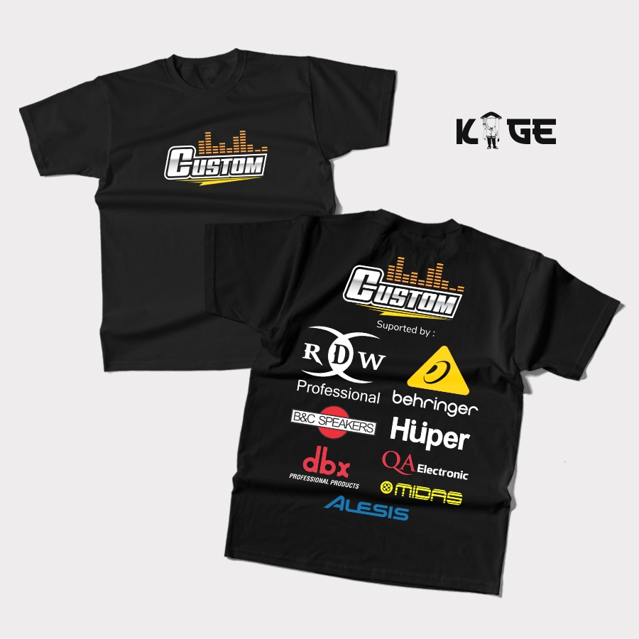 Kaos Baju Distro CUSTOM SOUND SYSTEM  - Kaos Baju Sound System Audio Terbaru KAOS KAGE